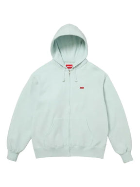 Supreme logo-patch zip-up hoodie