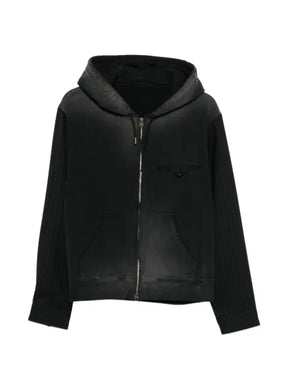 KHOKI hooded jacket with pinstripes