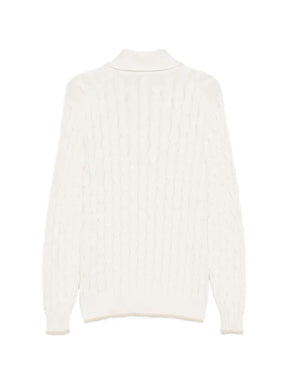 Eleventy cable-knit buttoned cardigan