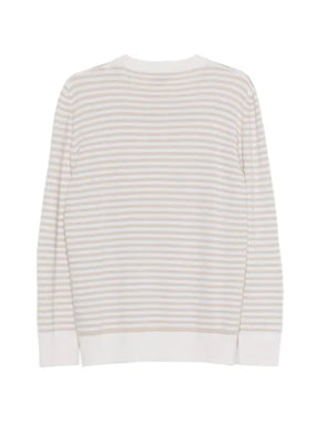Eleventy striped crewneck jumper