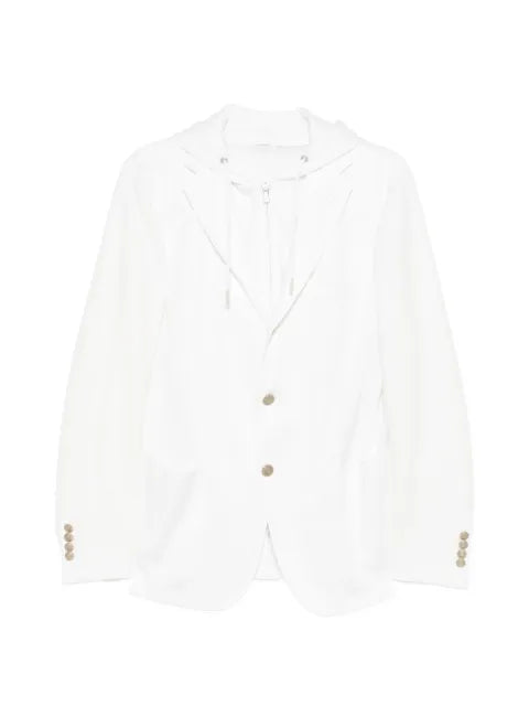 Eleventy hooded single-breasted jacket