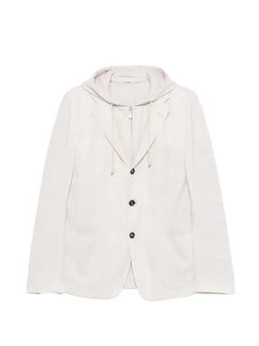 Eleventy hooded single-breasted jacket