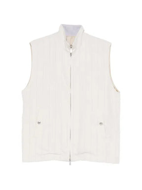 Eleventy pinstriped zip-up gilet