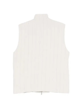 Eleventy pinstriped zip-up gilet