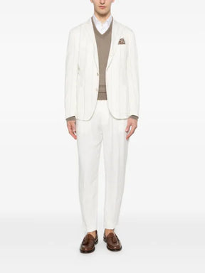 Eleventy striped single-breasted blazer