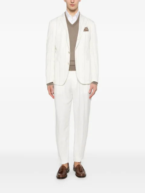 Eleventy striped single-breasted blazer