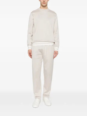 Eleventy striped-trim sweatshirt
