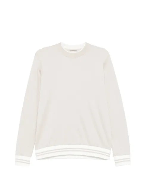 Eleventy striped-trim sweatshirt