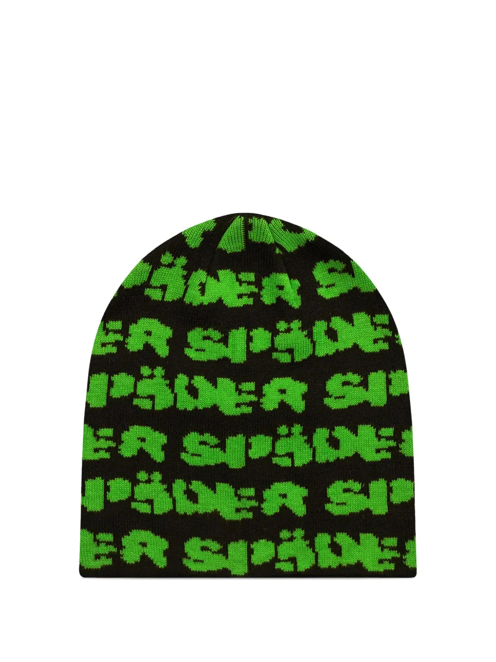 SP5DER Fuzzy Logo Skully Beanie