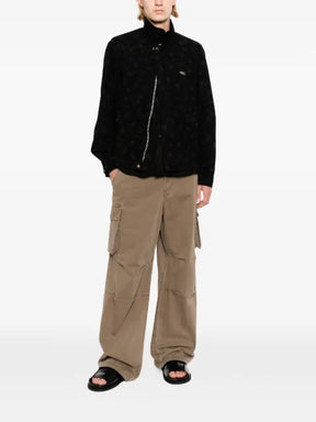 sacai floral-print high-neck jacket