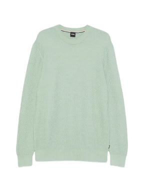 BOSS cotton sweater with knitted structure