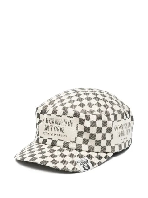 Maison MIHARA YASUHIRO Baseballkappe mit Schachbrett-Print