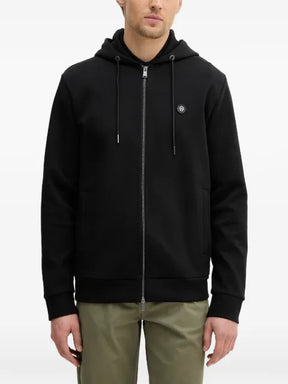 BOSS hooded jacket with zip fastening