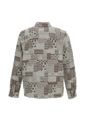 Les Deux patchwork patterned shirt jacket