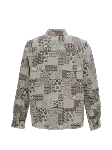 Les Deux patchwork patterned shirt jacket