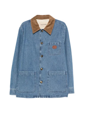 Valentino Garavani logo-patch denim jacket