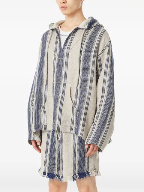 Kuro stripe linen parka