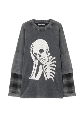 Palm Angels Skull double long-sleeved shirt
