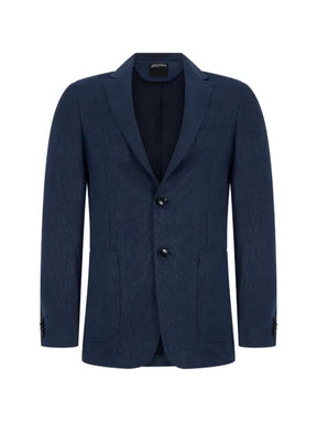 Zegna button patch-pocket blazer