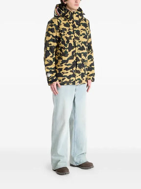 A BATHING APE® camo shark snowboard jacket