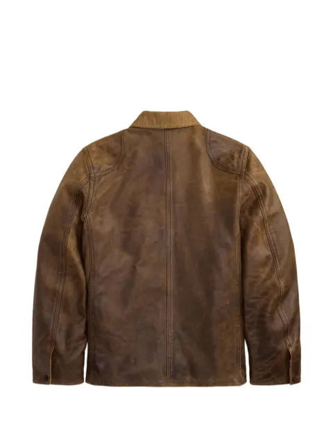Ralph Lauren RRL corduroy-collar leather jacket