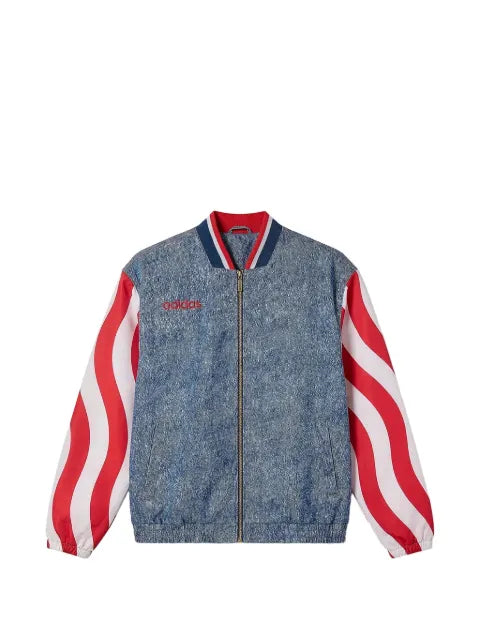 adidas denim graphic track top