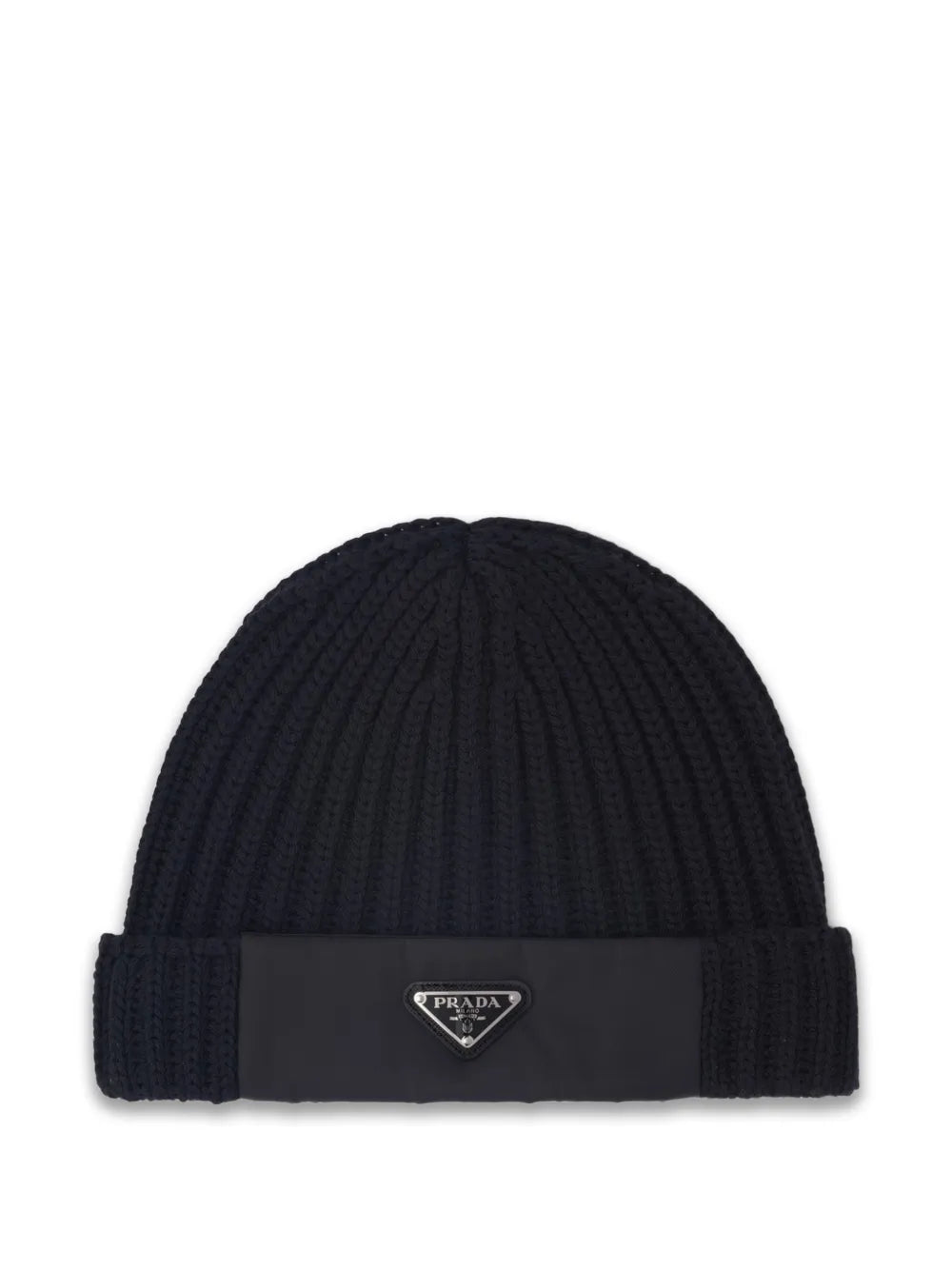 Prada Beanie aus Wolle und Re-Nylon