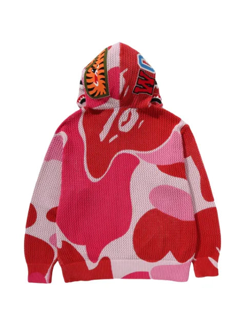 A BATHING APE® ABC Camo crochet shark hoodie