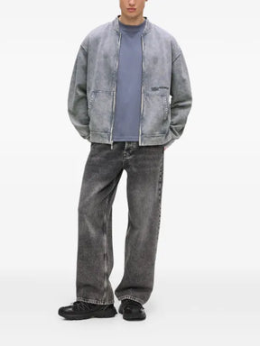 Karl Lagerfeld Jeans washed-finish zip-fastening jacket