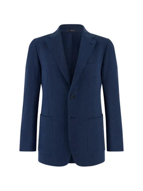 Boggi Milano patch-pocket single-breasted blazer