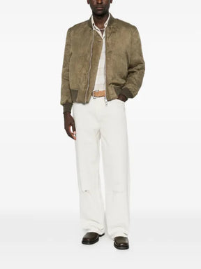 OUR LEGACY wax-dipped cupro bomber jacket