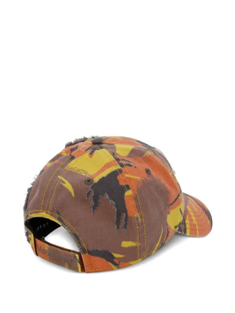 Martine Rose Ausgefranste Baseballkappe mit Camouflageprint