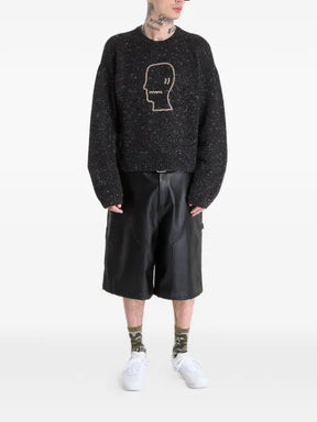 Brain Dead logo-embroidered jumper