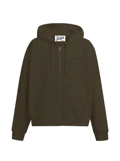 MC2 Saint Barth zip-up embroidered hoodie