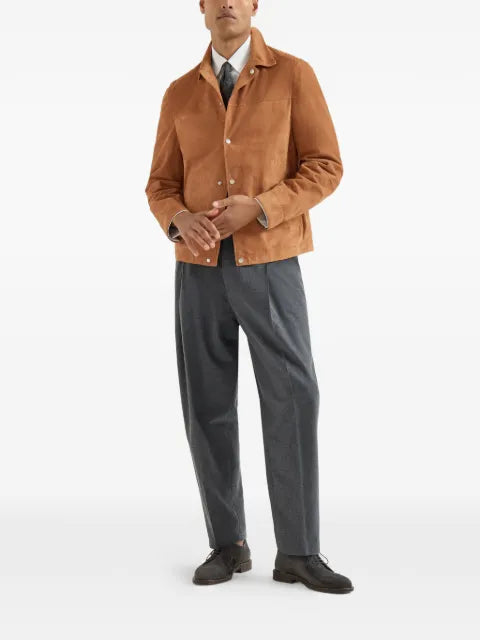 Brunello Cucinelli suede outerwear jacket
