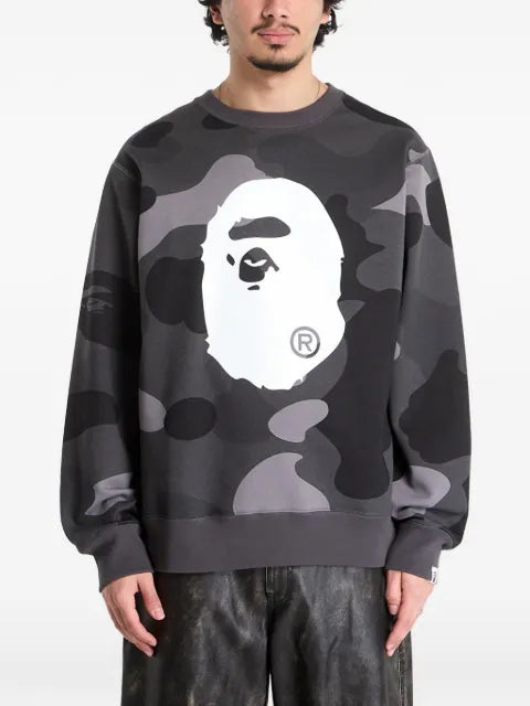 A BATHING APE® ape head camouflage sweatshirt