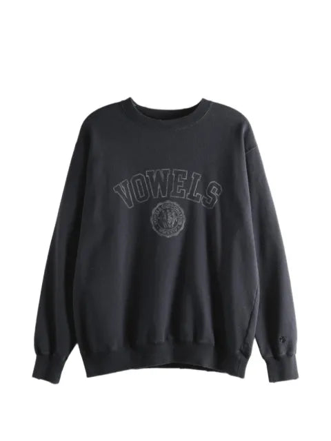 Vowels Faded Collegiate logo-print sweater