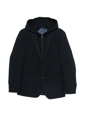 Karl Lagerfeld hooded single-breasted jacket