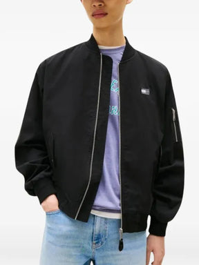 Tommy Jeans logo-patch bomber jacket