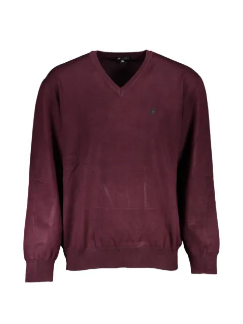 U.S. Grand V-neck embroidered-logo sweater