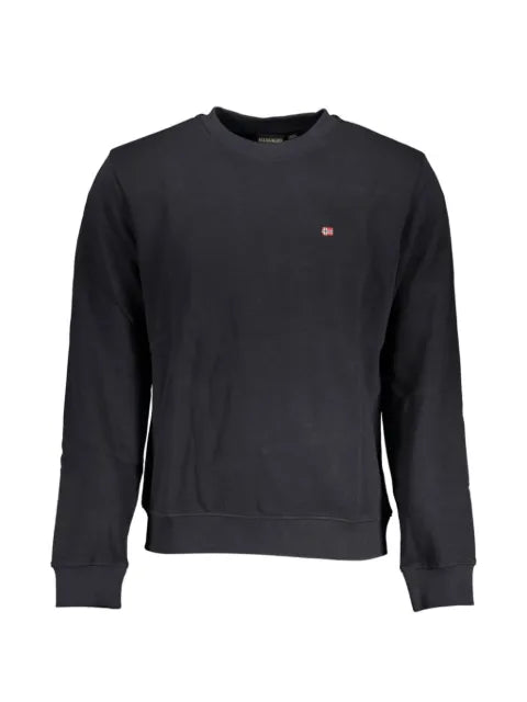 Napapijri logo-patch crew-neck sweater