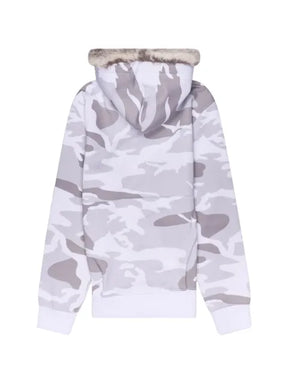 PROTOTYPES camouflage-print fur-trimmed hoodie