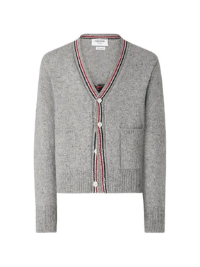 Thom Browne Donegal intarsia Hector patchwork cardigan