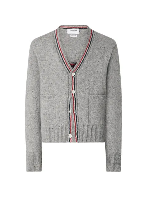 Thom Browne Donegal intarsia Hector patchwork cardigan