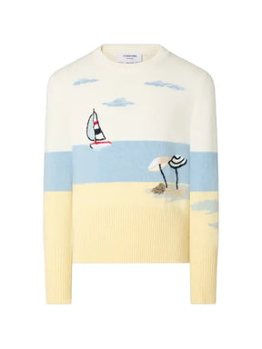 Thom Browne Nantucket scenic jersey pullover