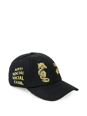 Anti Social Social Club Baseballkappe mit Drachenstickerei