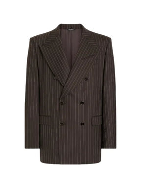 Dolce & Gabbana double-breasted pinstriped wool jacket