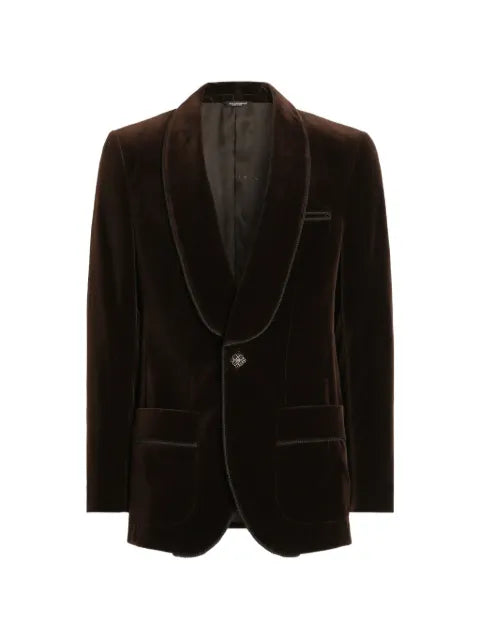 Dolce & Gabbana single-breasted velvet jacket