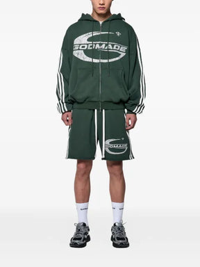 GODMADE Imperial logo-print side-stripe hoodie
