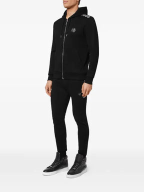 Philipp Plein monogram-print zip-up hoodie